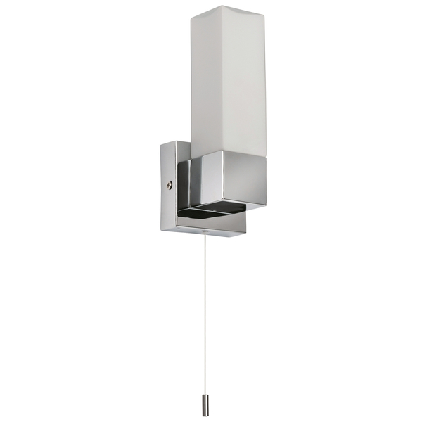 Kinkiet łazienkowy Square 39627 Saxby IP44 szkło matowe chrom