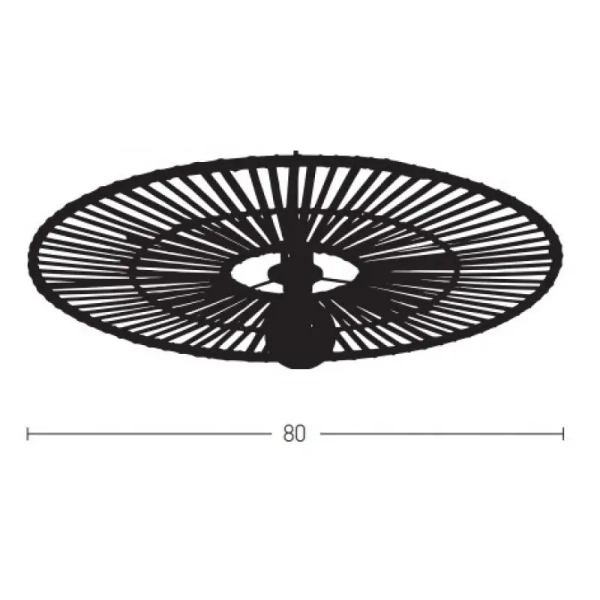 Naturalna lampa sufitowa 19250 do salonu bambusowa biały