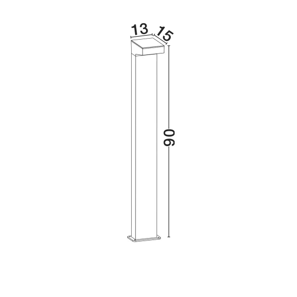Słupek zewnętrzny CALMARE LE75121 LED 13W 3000K IP65 czarny