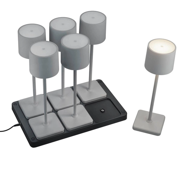 Nocna lampka Fernandez R54096677 LED 6W 2700-600K szara