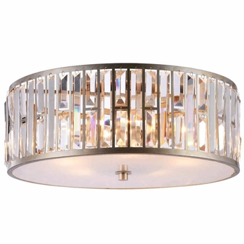 Glamour LAMPA sufitowa KIEV C05127CP Cosmolight okrągły plafon kryształowy szampański