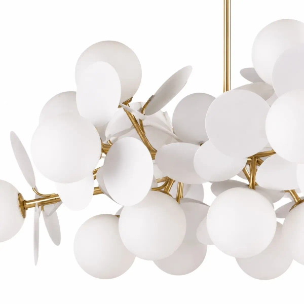 Regulowana lampa wisząca CHIC biała złota ST-DL-2969P-5 10xG9 5W