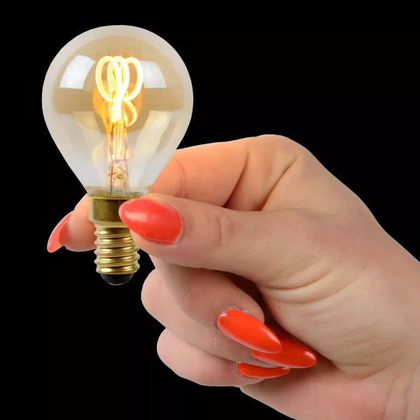 Żarówka bańka LED 49046/03/62 Lucide E14 3W 2200K 120lm bursztynowa