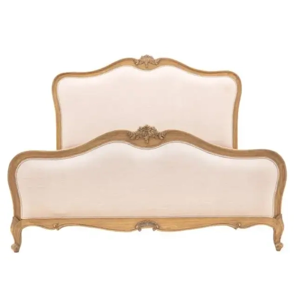 Sypialniane łóżko z zagłówkiem Chic 5055299491881 drewniane