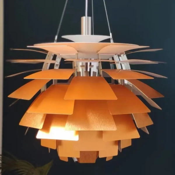 Lampa okrągła wisząca Prospettiva ABR-LW-PRO-60 geometryczna brązowa
