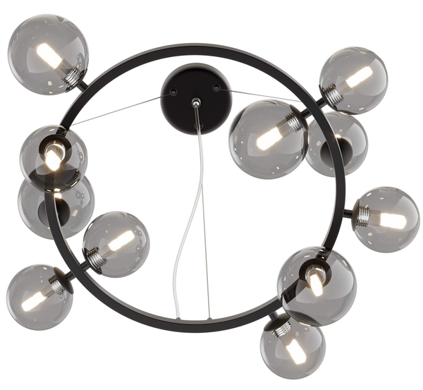 Wisząca lampa kulista Dallas MOD545PL-11B nad stół przydymiona