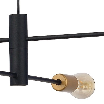 Loftowa LAMPA wisząca ROTOR 7935 Nowodvorski industrialny ZWIS do jadalni molekuły czarne