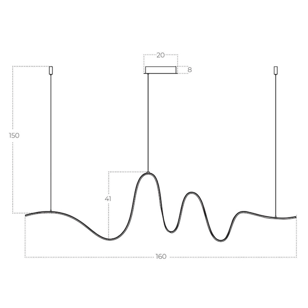 Designerska lampa zwisająca SIROCCO AZ5781 Azzardo LED 34W 3000K złota