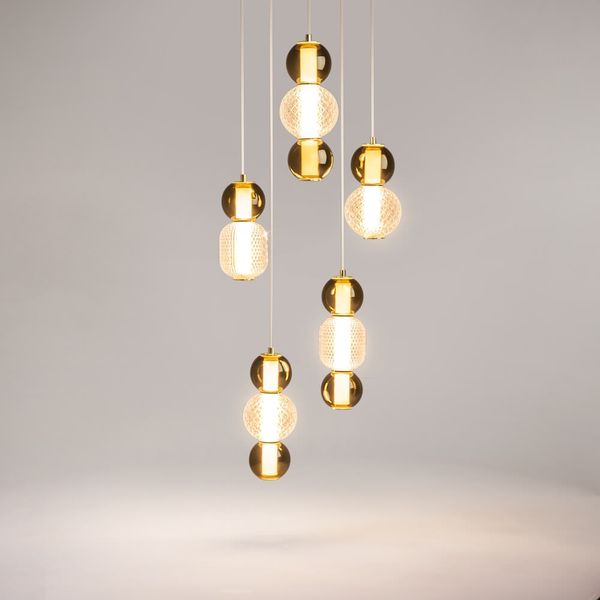 Lampa zwieszana Drop MOD273PL-L80G3K LED 80W 3000K złoty bursztynowy