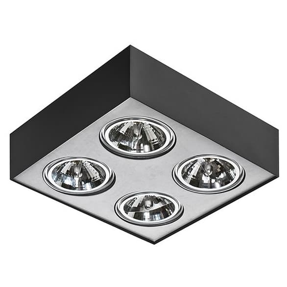Lampa sufitowa downlight Paulo AZ0968 Azzardo kwadratowa czarna