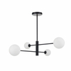 Lampa sufitowa DORADO LP-002/4P BK Light Prestige loftowa oprawa metalowa molekuły szklane kule czarne białe
