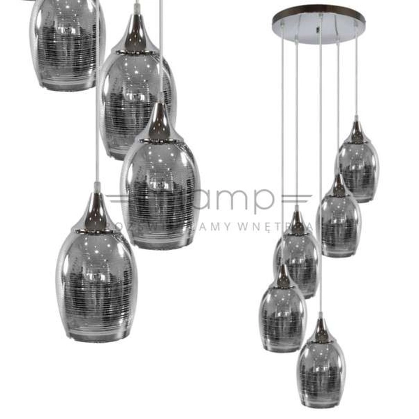 LAMPA wisząca MARINA 35-60198 Candellux szklana OPRAWA zwis kaskada chrom