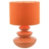 Ceramiczna stołowa lampa Discus DIS4211 abażurowa pomarańczowa