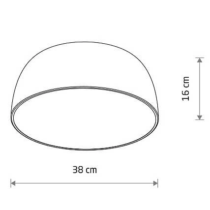 Lampa sufitowa do kuchni Satellite 8014 Nowodvorski kopułowa jedwabisty szary