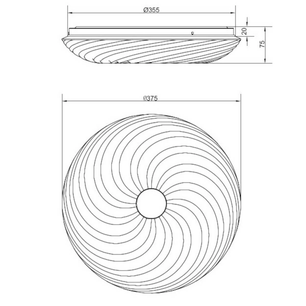 Sufitowa lampa okrąg Gravity R67693800 LED 22W 2700-600K pilot biały