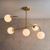 Wielopunktowa lampa sufitowa Otto 75939 kulista mosiądz przezroczysty