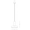 Modernistyczna zwisająca lampa 22178 tuba dysk cylinder czarny złoty
