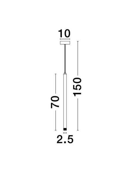 Wisząca lampa TORREON LE42848 minimalistyczna LED 3W 3000K czarna