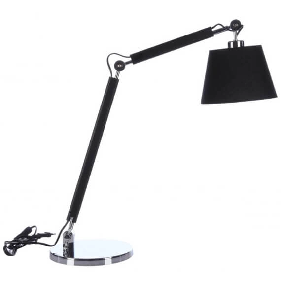 Abażurowa lampa stojąca Zyta AZ1848+AZ2597 Azzardo do jadalni czarna chrom