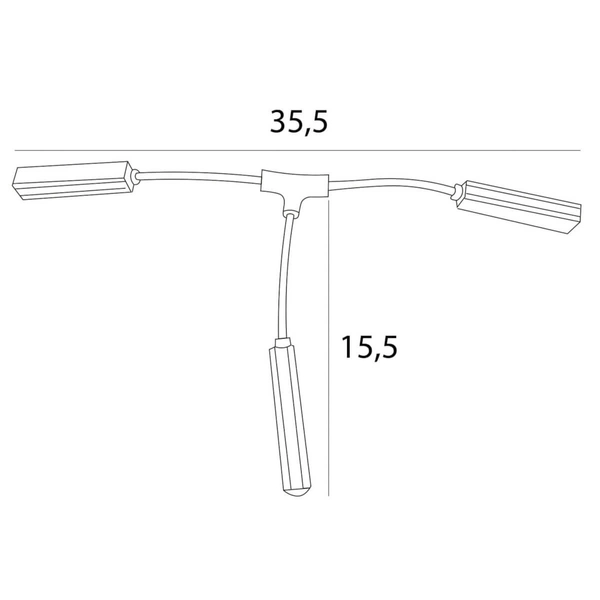 Łączenie-T zasilania do łącznika mechanicznego Magnetic MA0016 czarne
