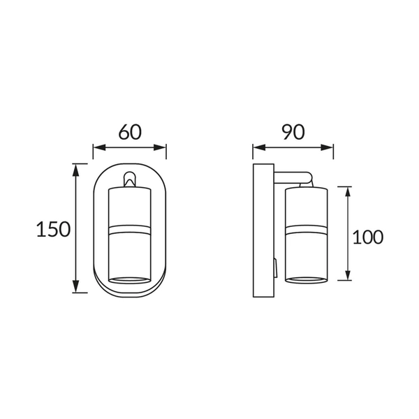 Kinkiet nad łóżko DIOR WLL 4269 Ideus z włącznikiem metal chrom biały