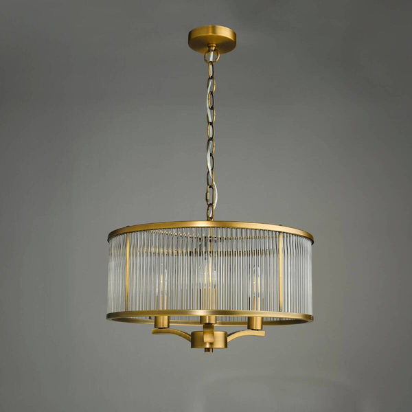 Jadalniana lampa wisząca Evelyn EVE0363 szklana brązowy przezroczysty