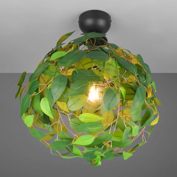 Sufitowa lampa Leavy R60461015 RL Light listki do salonu zielona czarna