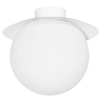 Nasufitowa lampa do salonu Kuul KLC11000 szklana kula biała