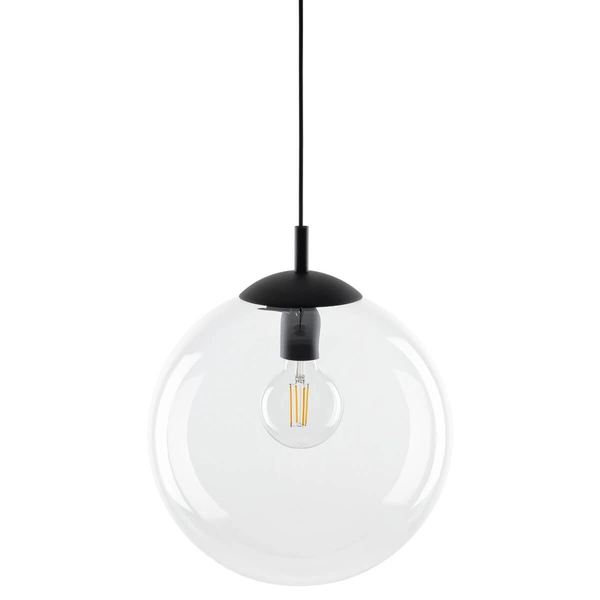 Lampa wisząca Esme 3268 nad wyspę do kuchni przezroczysta czarna