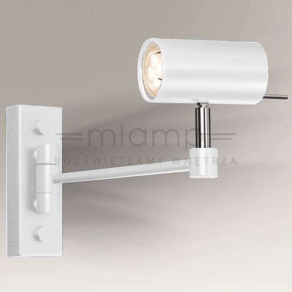 Kinkiet LAMPA ścienna FUSSA 7225 Shilo reflektorowa OPRAWA sufitowa regulowana tuba biała