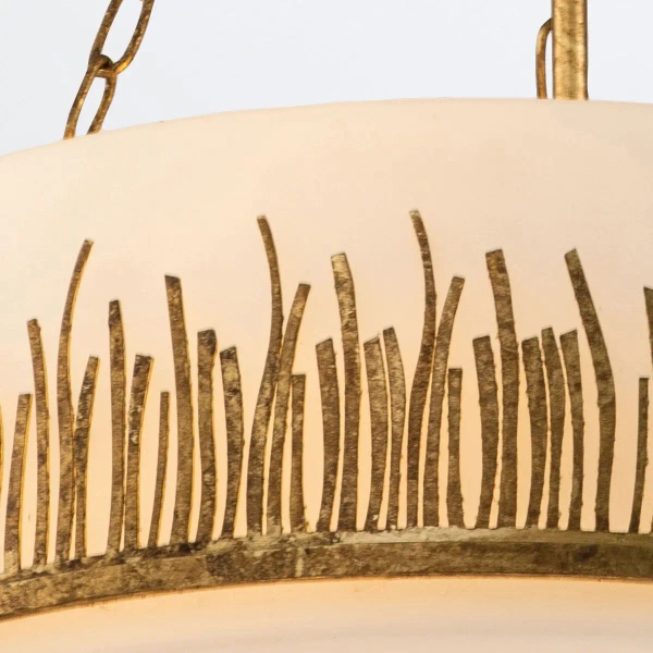 Lampa wisząca nad stół Sawgrass QN-SAWGRASS-3P-DG-O z łańcuchami złota