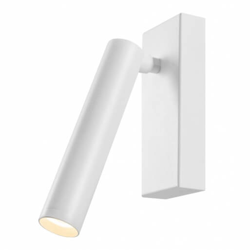 Minimalistyczny kinkiet ścienny Roll 50910101 Kaspa LED 4,2W 3000K z regulacją biały