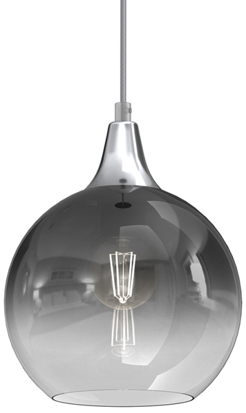 Wisząca lampa kulista Monte MLP8320 przydymiona srebrna