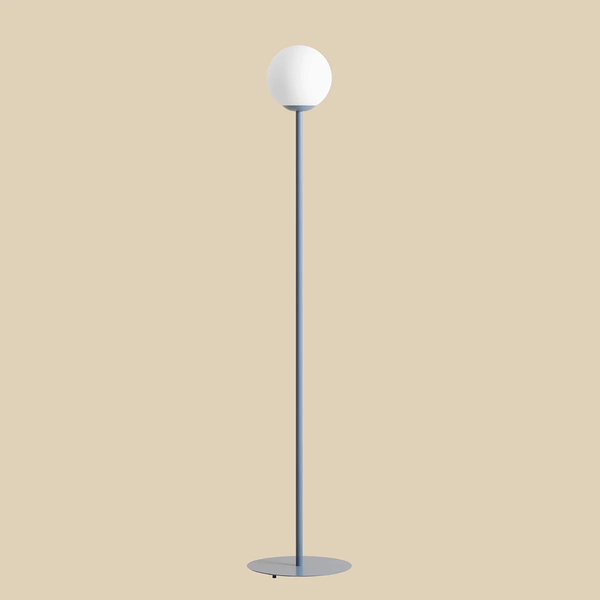 Nowoczesna lampa podłogowa Pinne 1080A16 biała niebieska