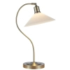 Lampa stołowa do biura Vela 108863 regulowany szkło opalowe mosiądz