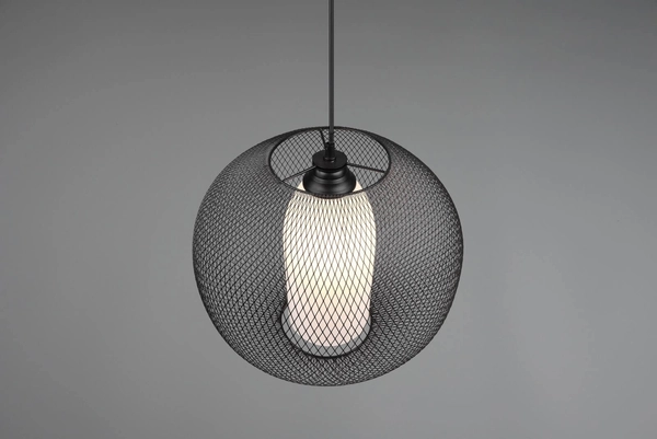 Druciana lampa wisząca Filo 313900132 kula ball czarna