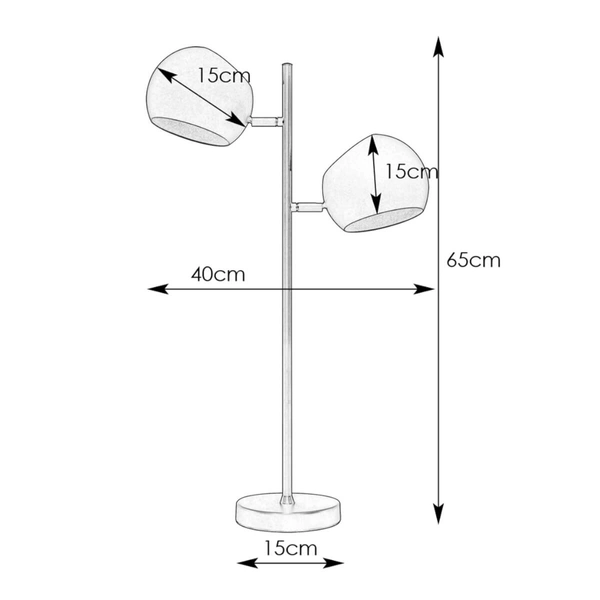 Kulista lampka stołowa Edgar 108692 Markslojd metalowa złoty