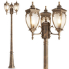Antyczna lampa stojąca Fleur O414FL-03GB ogrodowa złota