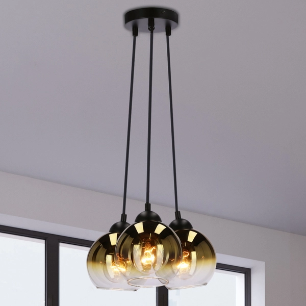 Lampa wisząca Nubia 33-16416 Candellux kule balls czarne złote