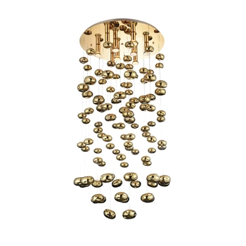 Wisząca lampa stylowa Luvia do przedpokoju balls złota