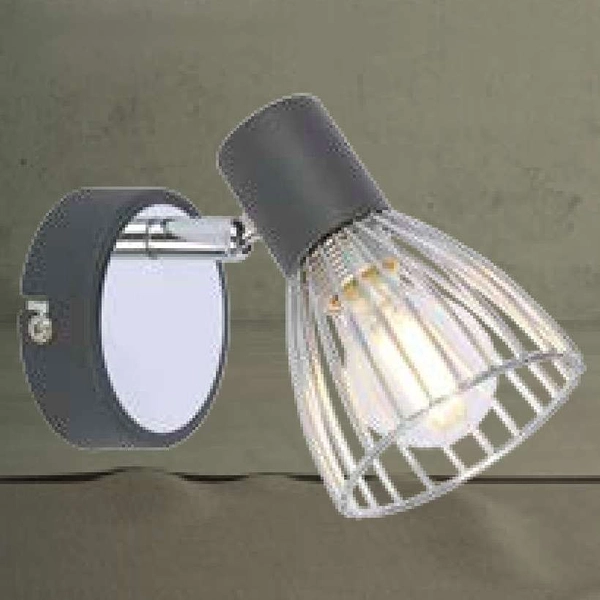 Kinkiet ścienny MODO 91-61515 druciana reflektorek chrom czarny