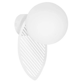 Okragła lampa ścienna Fyllo FYB11000 do sypialni kula biała