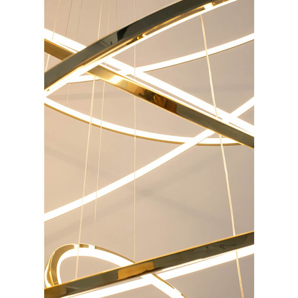 Pierścieniowa lampa wisząca Ring Slim MSE1501100163 Moosee LED 105W 3000K z pilotem złota