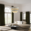 Lampa wisząca glamour QN-REVERIE-12P-CPG kryształ szara złota