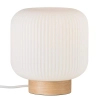 Nocna lampka do sypialni MILFORD 48915001 biała drewniana