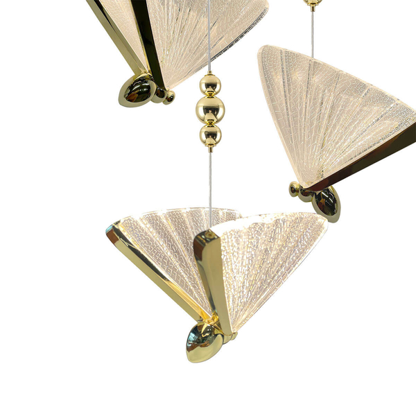 Lampa wisząca motyle Mariposa LP-1715/3P LED 24W 3000-6000K złoty