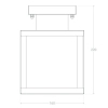 Sufitowa lampa zewnętrzna Gardena Moderno ABR-KZKP-E27 Abruzzo IP44 czarny
