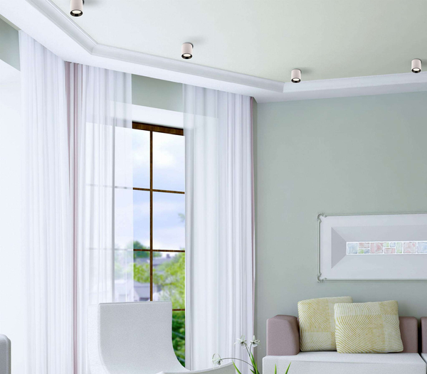 Lampa sufitowa Tub C0155 metalowa natynkowa LED 7W 3000K biała OUTLET