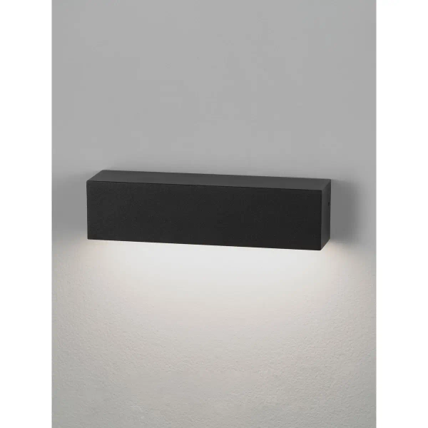 Prostokątny led ścienny RAVEZCO LE75199 LED 8W 3000K IP65 czarna