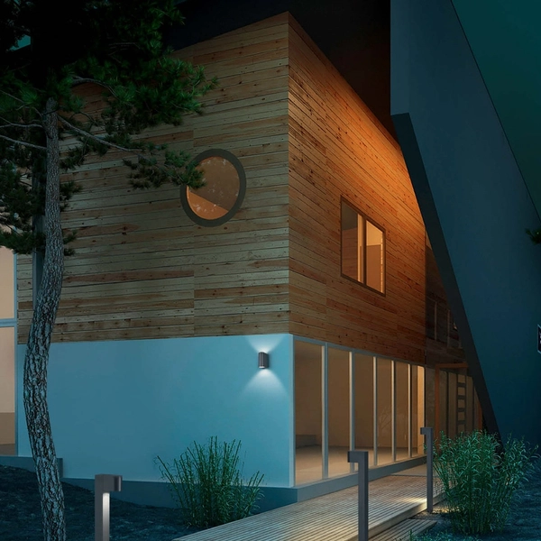 Zewnętrzna lampa ścienna Roya 204269242 elewacyjna IP44 grafitowa